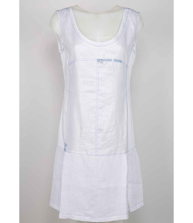 Elisa Cavaletti Leinen-Kleid Bianco