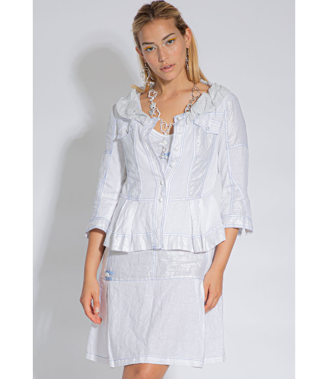 Elisa Cavaletti Extravagant jacket Bianco