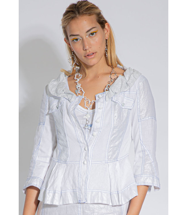 Elisa Cavaletti Extravagant jacket Bianco