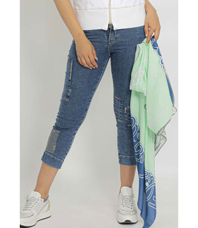 Elisa Cavaletti Jean 7/8 Denim Blu