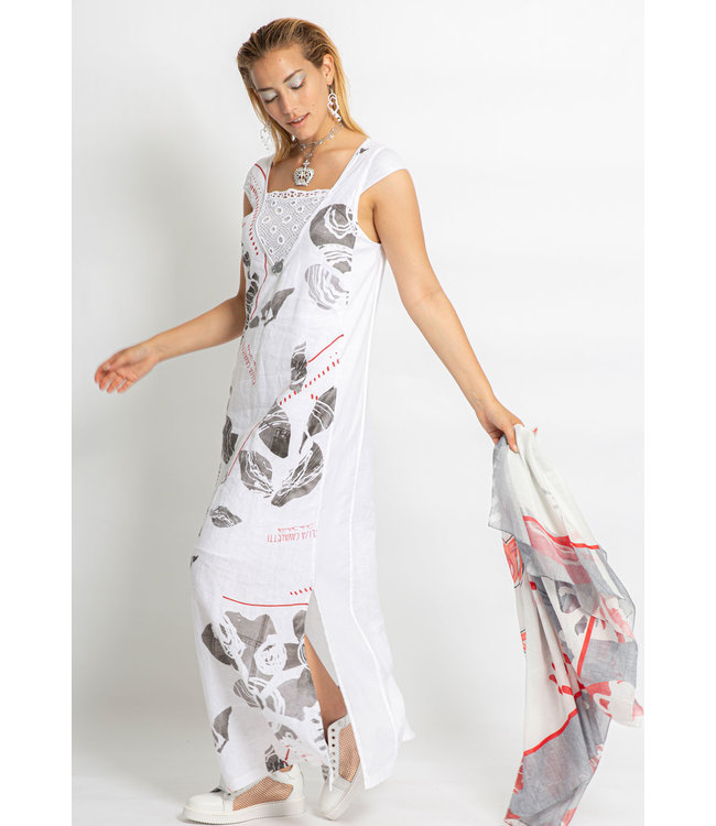 Elisa Cavaletti Langes Kleid St. Naif Bianco