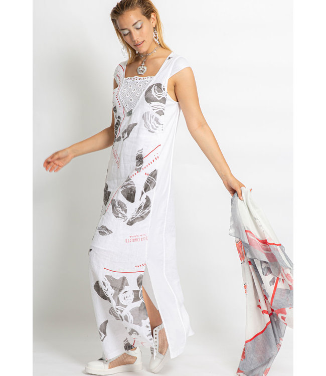 Elisa Cavaletti Langes Kleid St. Naif Bianco