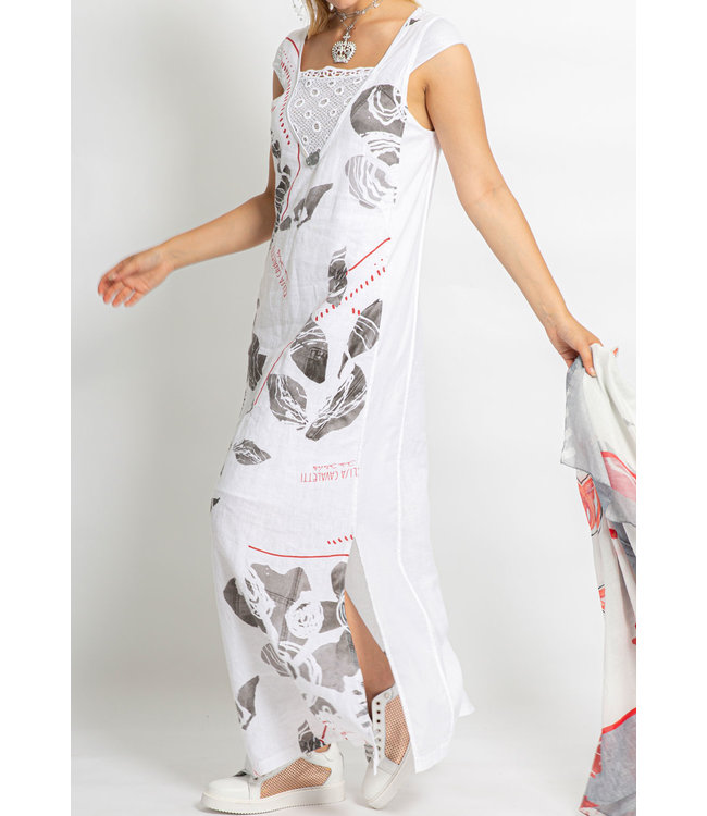 Elisa Cavaletti Langes Kleid St. Naif Bianco