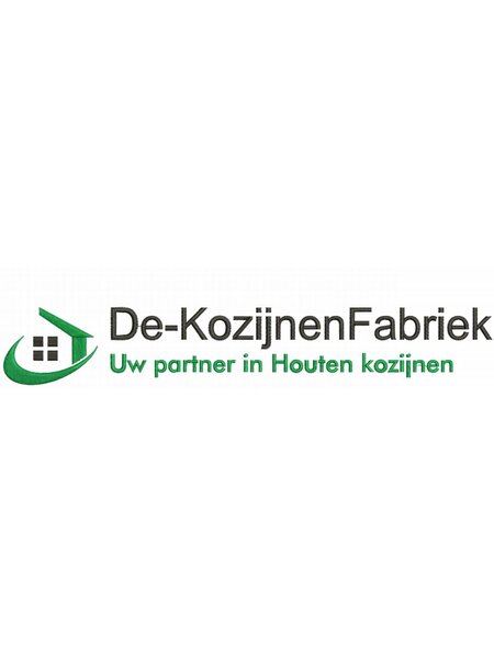 Borduren van logo De Kozijnenfabriek