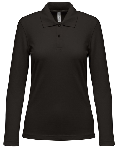 Kariban Dames polo K244 met lange mouwen, 100% katoen