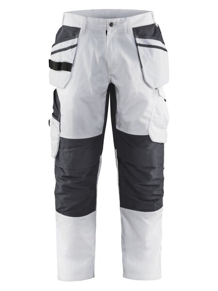 Blaklader 1096 Schildersbroek Wit/Grijs + Spijkerzakken