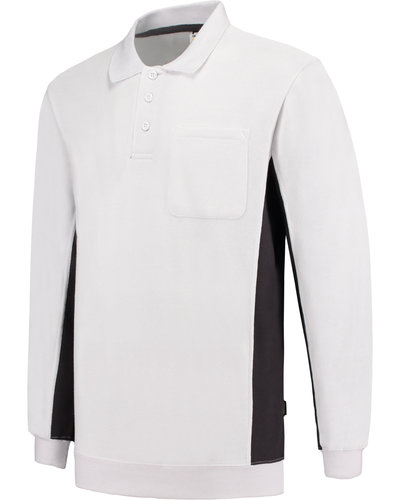 Tricorp TS2000 2-kleurige witte polosweater voor schilders of stukadoors