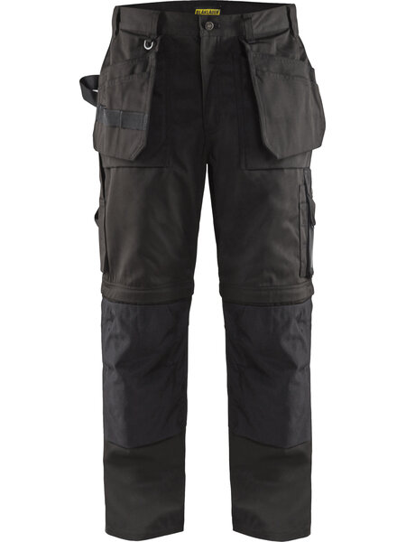 Blaklader 1538 werkbroek zwart met afritsbare pijpen