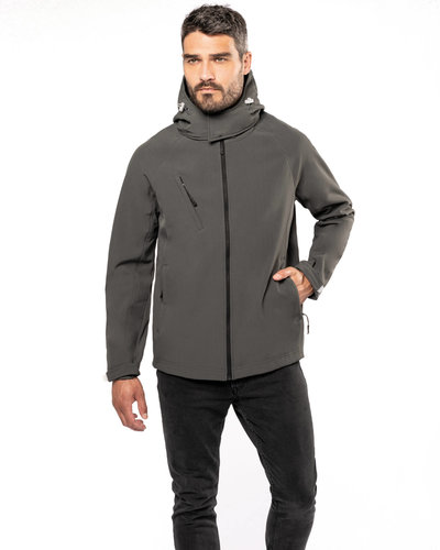 Kariban Heren Softshell jas met capuchon