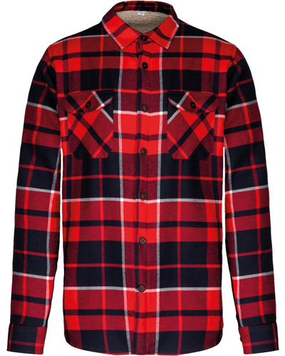 Kariban K579 Flanel Overhemd met Sherpavoering