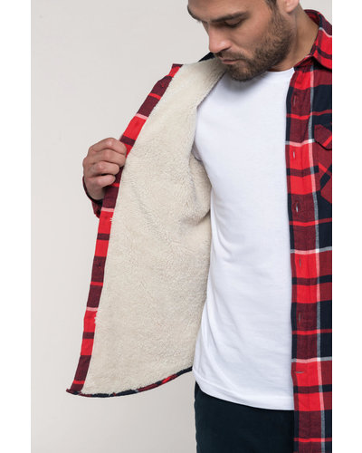 Kariban K579 Flanel Overhemd met Sherpavoering