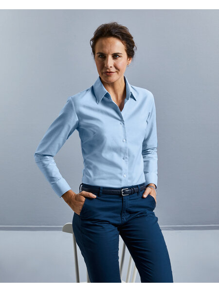 Russell Dames Overhemd Lange Mouw, 5 kleuren