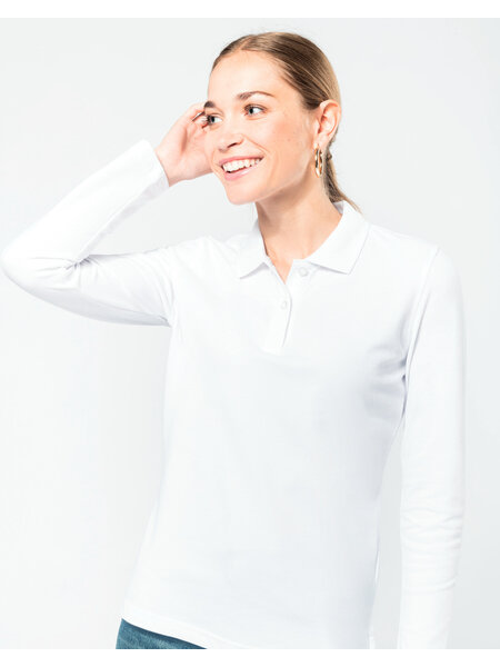 Kariban Dames poloshirt met lange mouwen, 20 kleuren