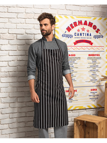 Proact Striped bib apron premier PR110