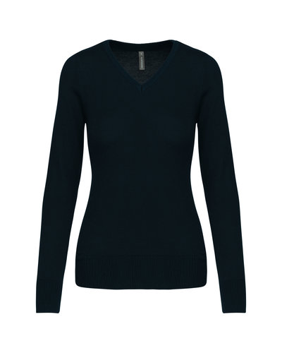 Kariban Dames Pullover K966 met V-Hals in diverse kleuren