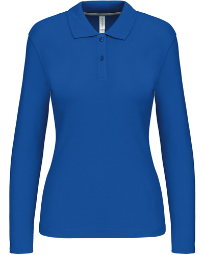 Kariban Dames polo K244 met lange mouwen, 100% katoen