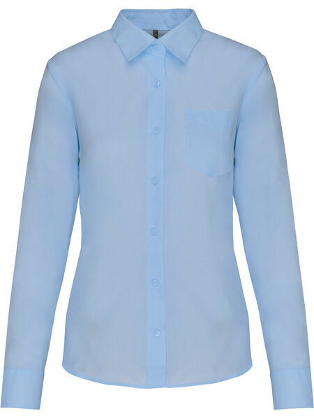 Kariban Damesblouse met lange mouwen in diverse kleuren