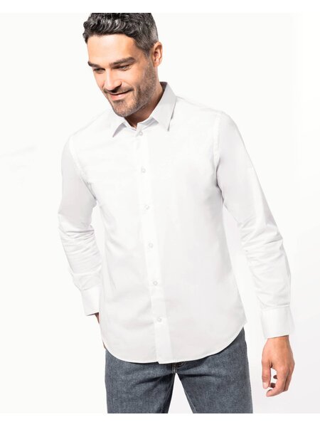 Kariban K529 Heren Stretch Overhemd Lange Mouw