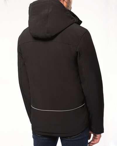 Kariban Gewatteerde Softshell Herenparka met muts