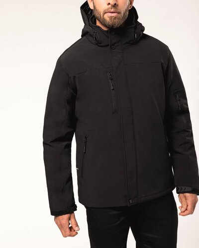 Kariban Gewatteerde Softshell Herenparka met muts