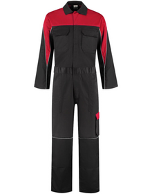 Huismerk Overall polyester/katoen met 4-weg stretch rugpand