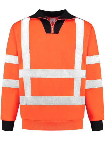 Huismerk Zipsweater met col