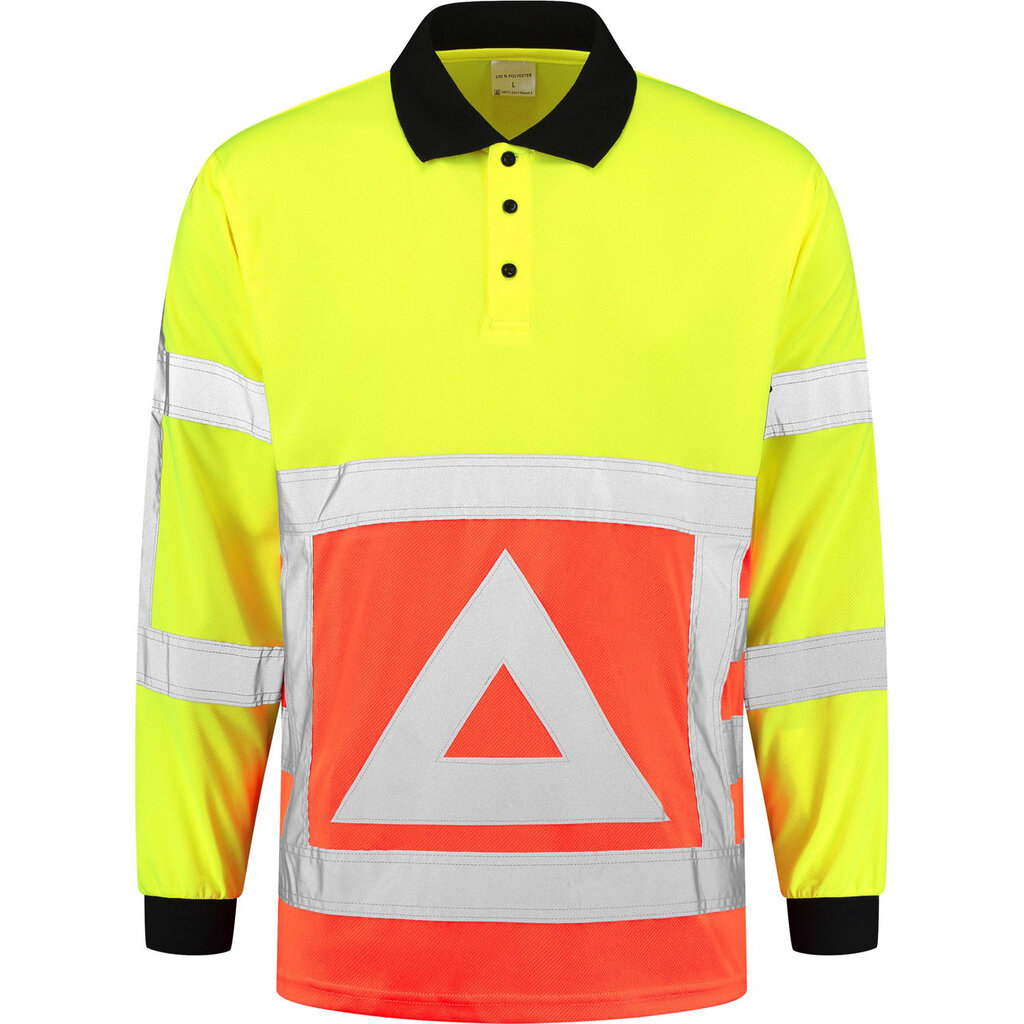 Huismerk Verkeersregelaarspolo met lange mouw RWS - 100% polyester