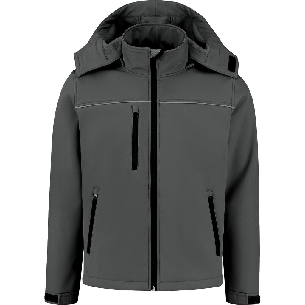 Huismerk Softshelljas basic met capuchon