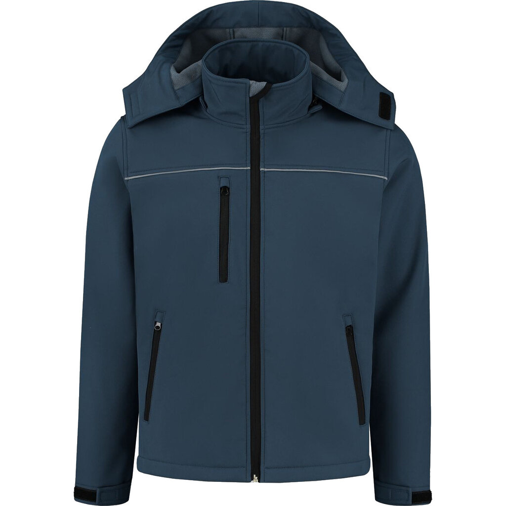 Huismerk Softshelljas basic met capuchon
