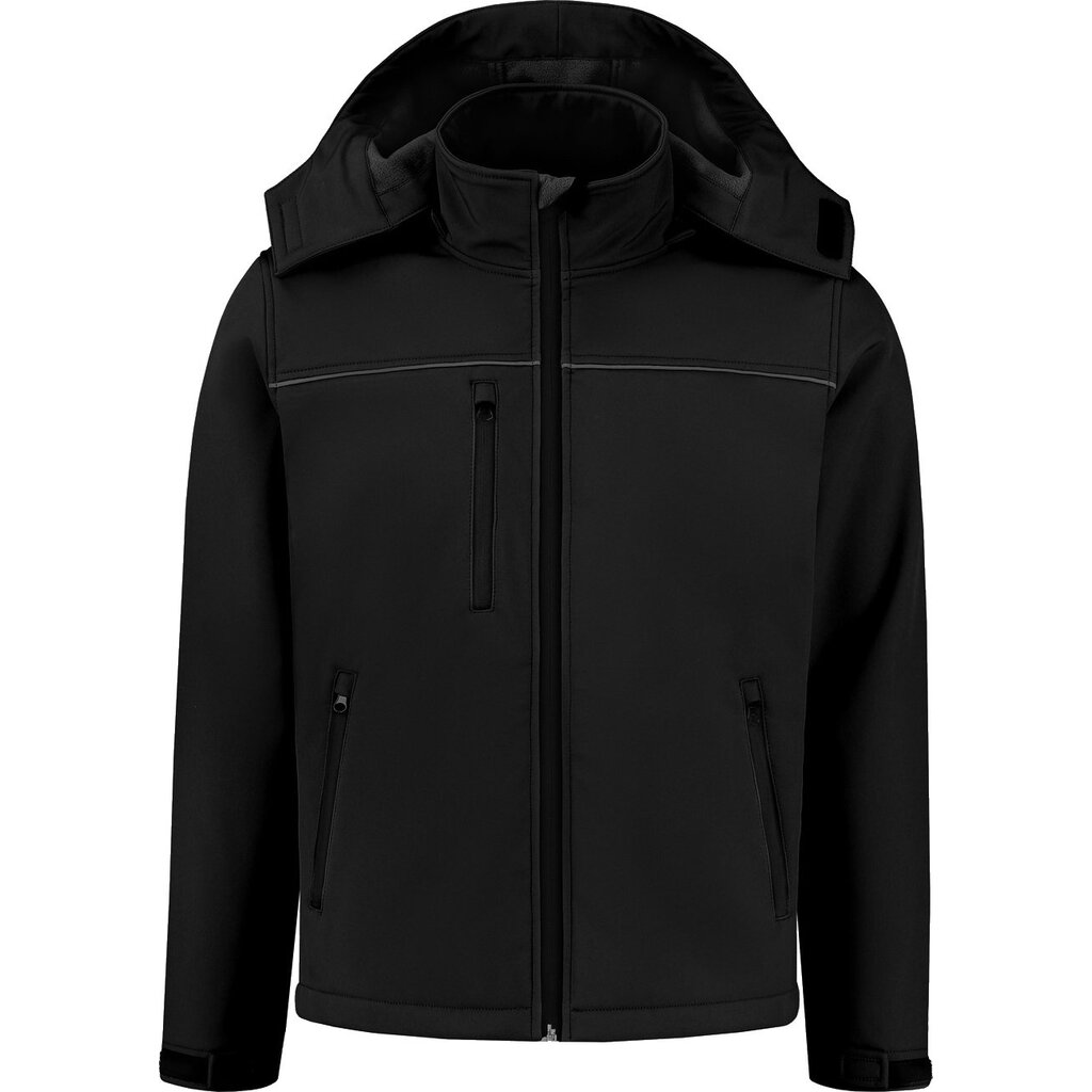 Huismerk Softshelljas basic met capuchon