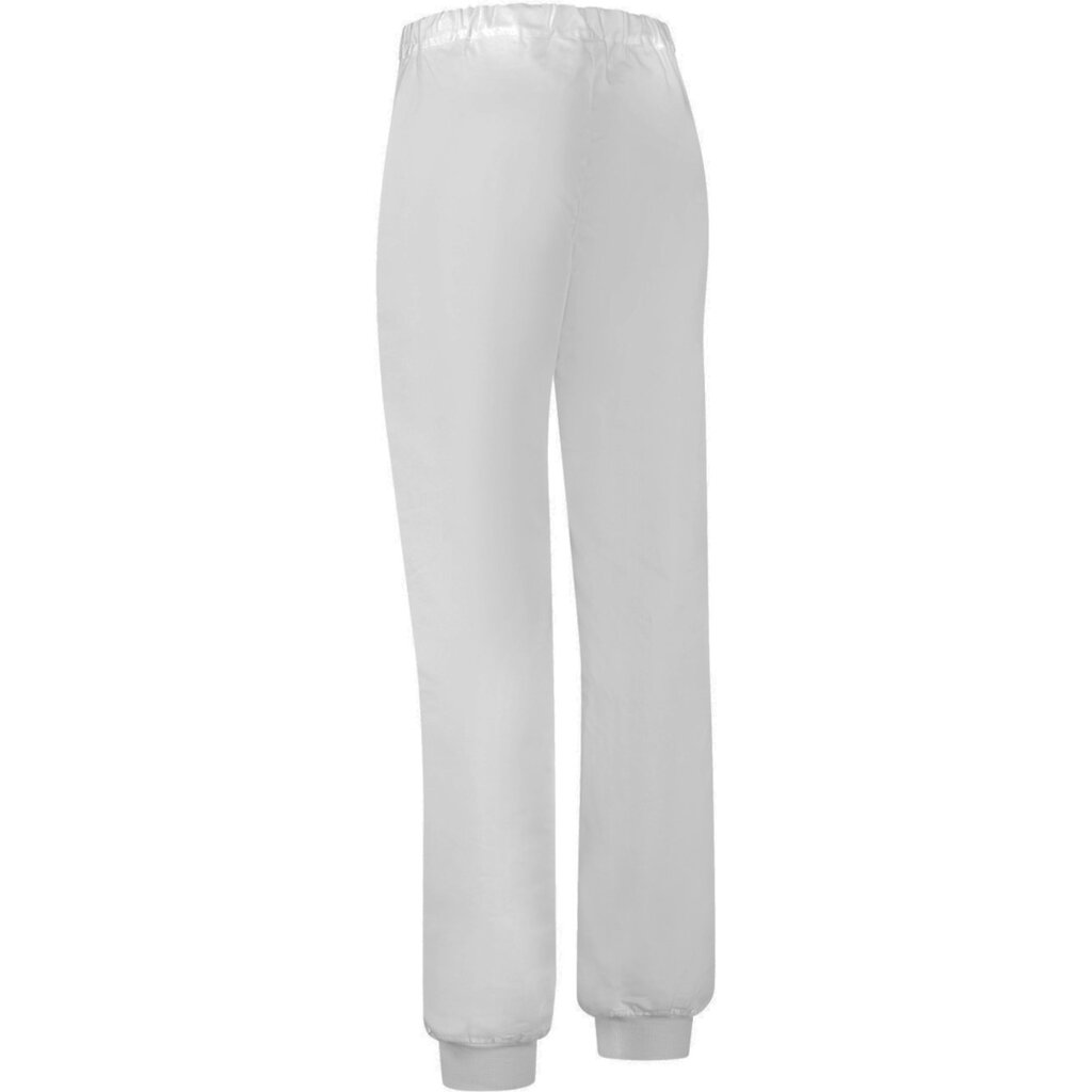 Huismerk Foodbroek met elastiek polyester/katoen wit