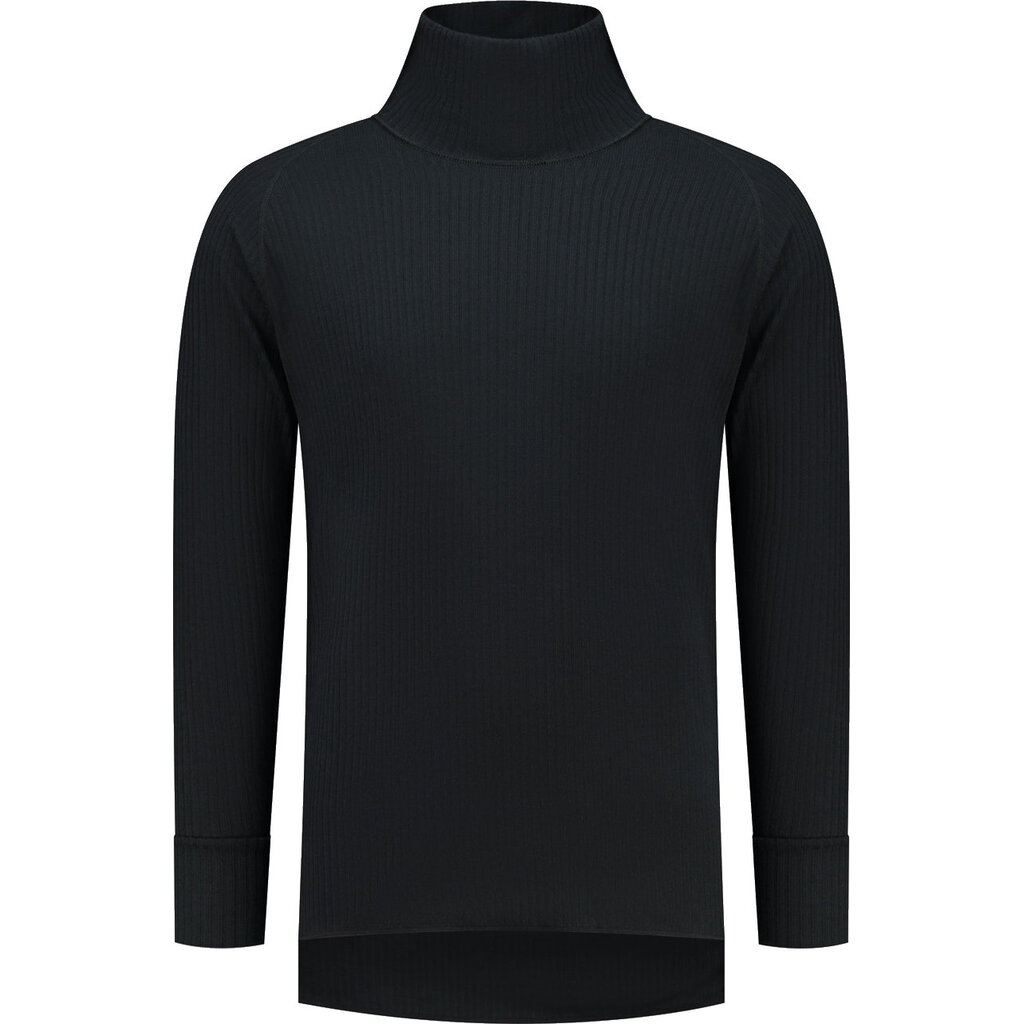 Huismerk Thermoshirt lange mouw met col zwart - 100% polyester