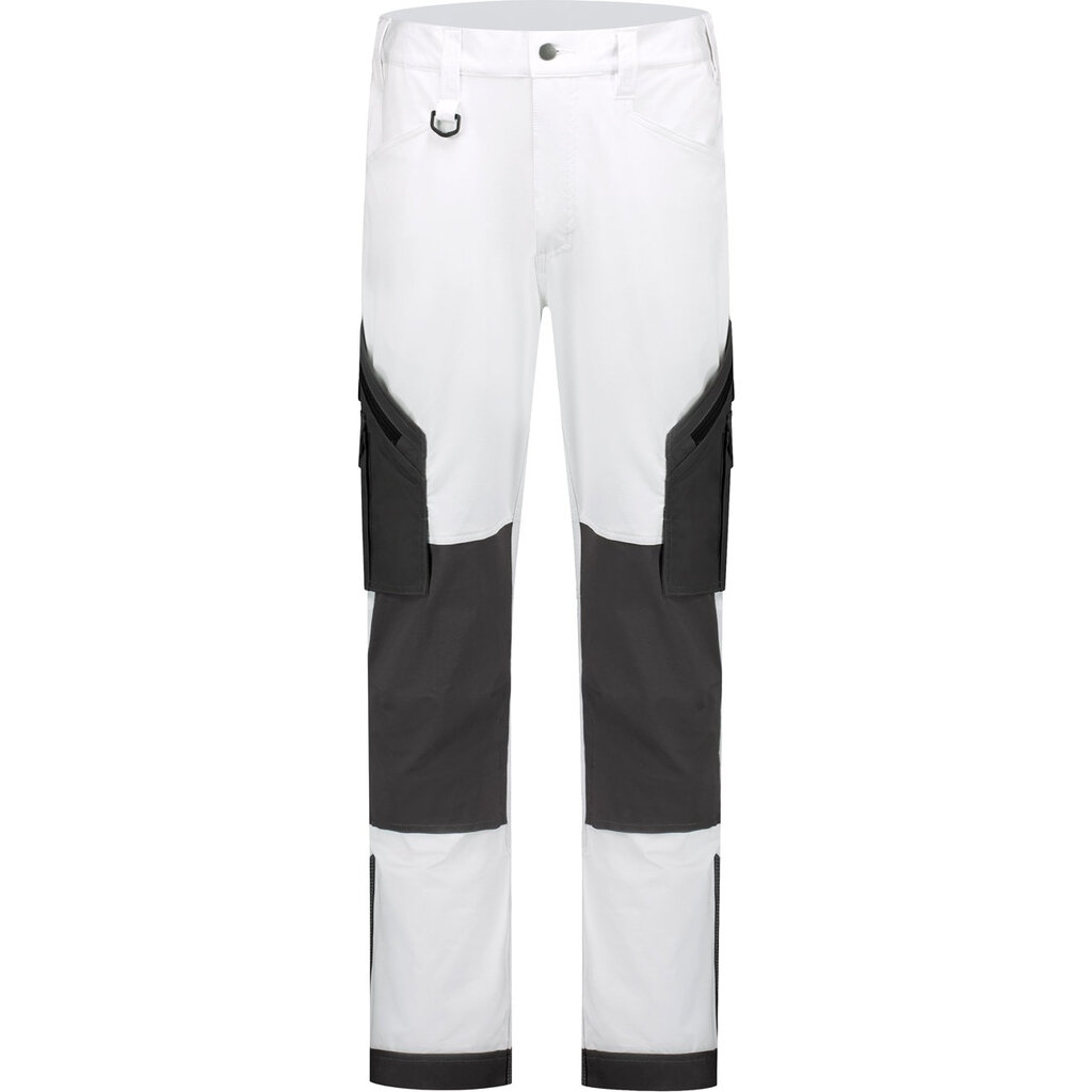 Huismerk Schildersbroek wit/grijs 4-Way Stretch