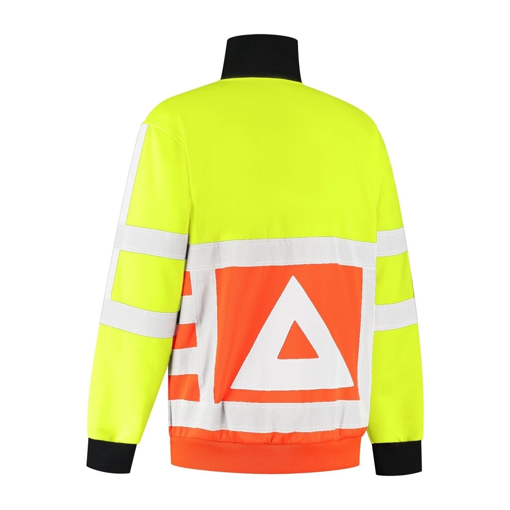 Huismerk Zipsweater met col RWS verkeersregelaar