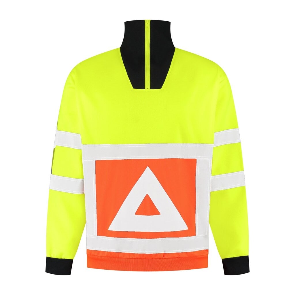 Huismerk Zipsweater met col RWS verkeersregelaar