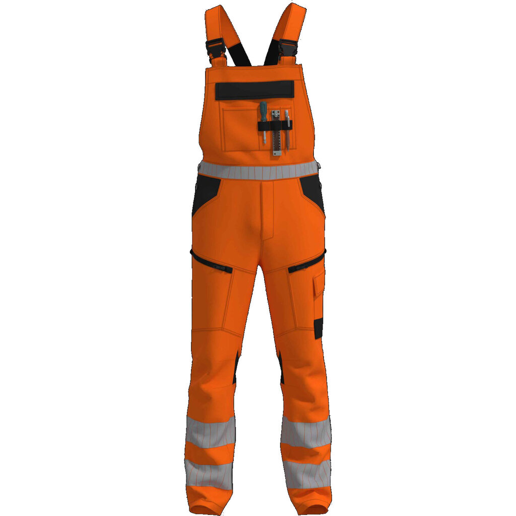 Huismerk Am. Overall high visibility RWS stretch Oranje