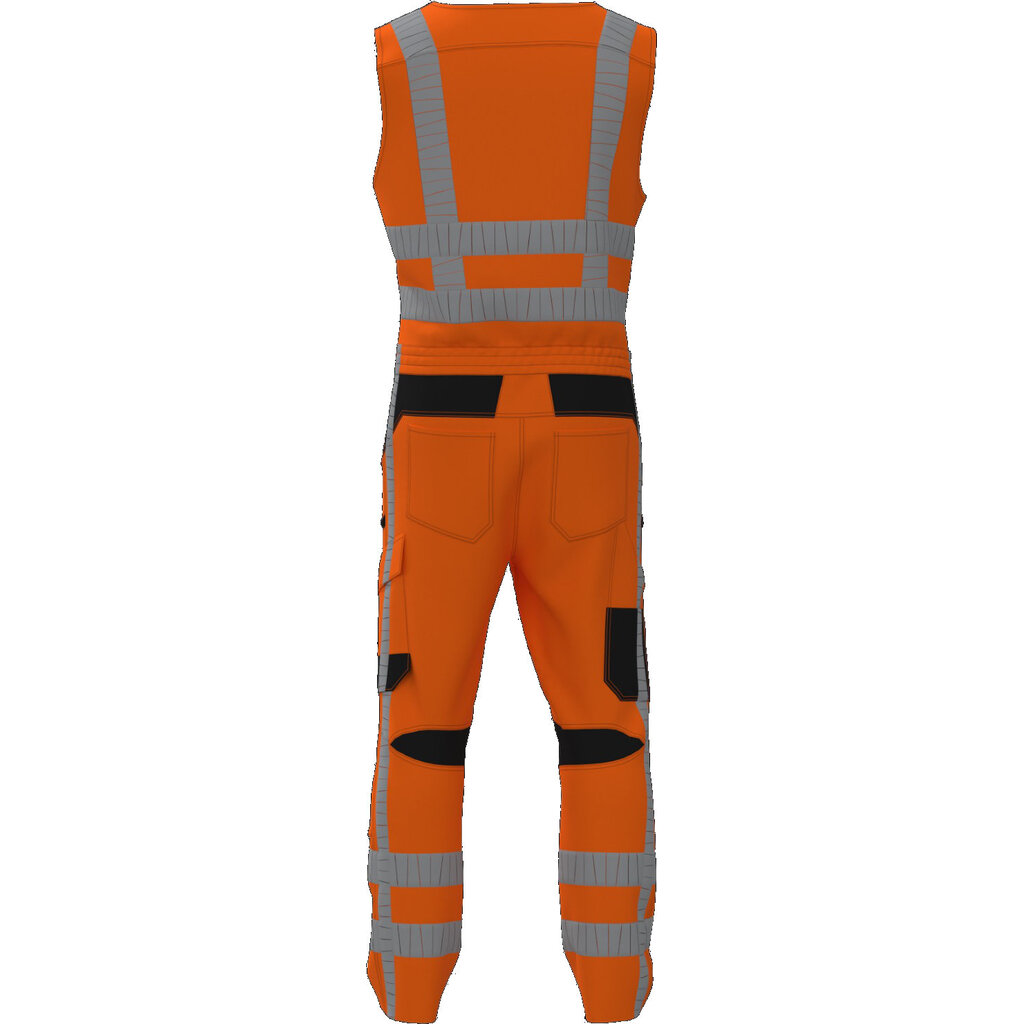 Huismerk Bodybroek high visibility RWS stretch oranje