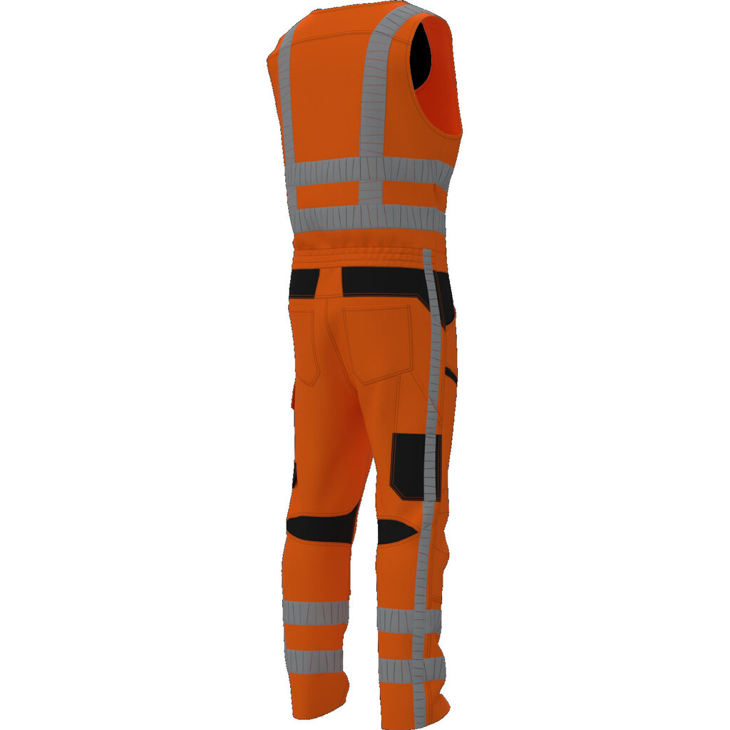 Huismerk Bodybroek high visibility RWS stretch oranje