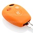 Sleutel cover compatibel met Renault - Silicone sleutelhoesje - beschermhoesje autosleutel - Oranje