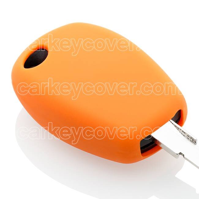 Funda Carcasa llave compatible con Renault - Funda de Silicona - Cover de Llave Coche - Naranja