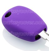 TBU car TBU car Car key cover compatible with Renault - Silicone Protective Remote Key Shell - FOB Case Cover - Purple