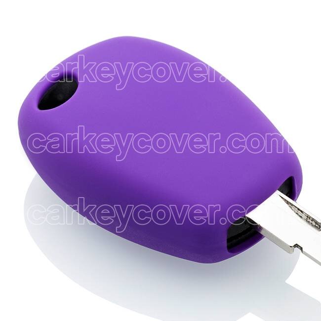 Car key cover compatible with Renault - Silicone Protective Remote Key Shell - FOB Case Cover - Purple