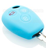 TBU car TBU car Housse de Protection clé compatible avec Renault - Coque Cover Housse étui en Silicone - Bleu clair