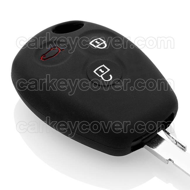 Sleutel cover compatibel met Renault - Silicone sleutelhoesje - beschermhoesje autosleutel - Zwart