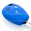 Sleutel cover compatibel met Renault - Silicone sleutelhoesje - beschermhoesje autosleutel - Blauw