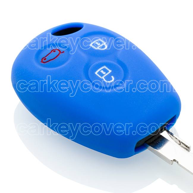 TBU car TBU car Car key cover compatible with Renault - Silicone Protective Remote Key Shell - FOB Case Cover - Blue