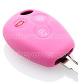 TBU car TBU car Autoschlüssel Hülle kompatibel mit Renault - Schutzhülle aus Silikon - Auto Schlüsselhülle Cover in Rosa