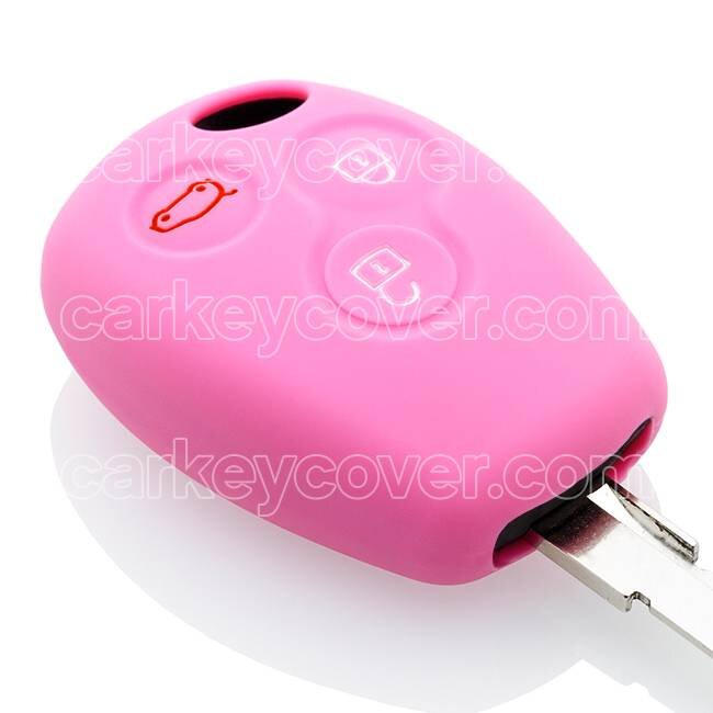 Cover chiavi auto compatibile con Renault - Copertura protettiva - Custodia Protettiva in Silicone - Rosa