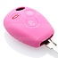 TBU car Car key cover compatible with Renault - Silicone Protective Remote Key Shell - FOB Case Cover - Pink