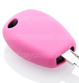 TBU car TBU car Autoschlüssel Hülle kompatibel mit Renault - Schutzhülle aus Silikon - Auto Schlüsselhülle Cover in Rosa